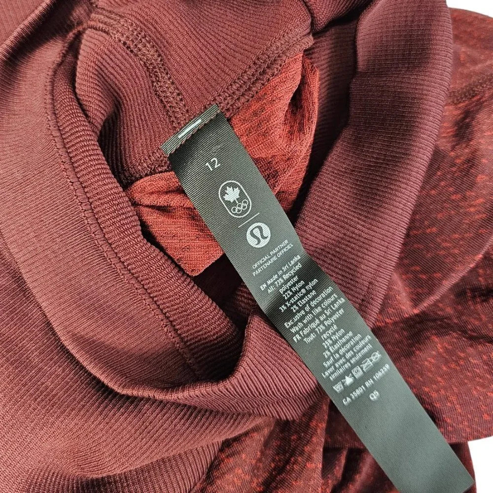 Lululemon Women's Team Canada Swiftly Tech Turtleneck 2.0 Size 12 Rare - Picture 11 of 12